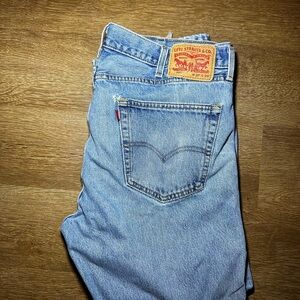 Levis Mens 38x29 505 Regular Straight Rare‎ Blank Tag